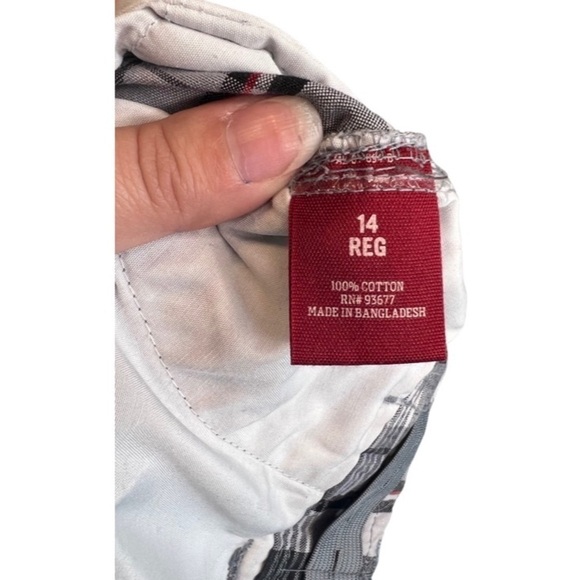 𝅺ARIZONA Jeans Co Boys Shorts with Adjustable Waist, Plaid Size 14 Reg - Picture 4 of 9